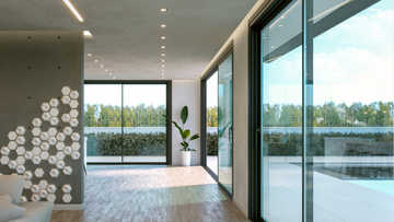 large black sliding doors