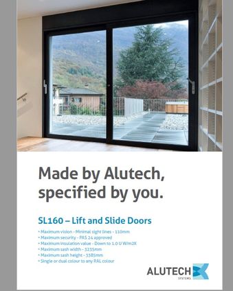 Alutech SL160 Lift and Slide Doors brochure 