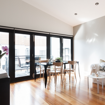 black bi folding doors