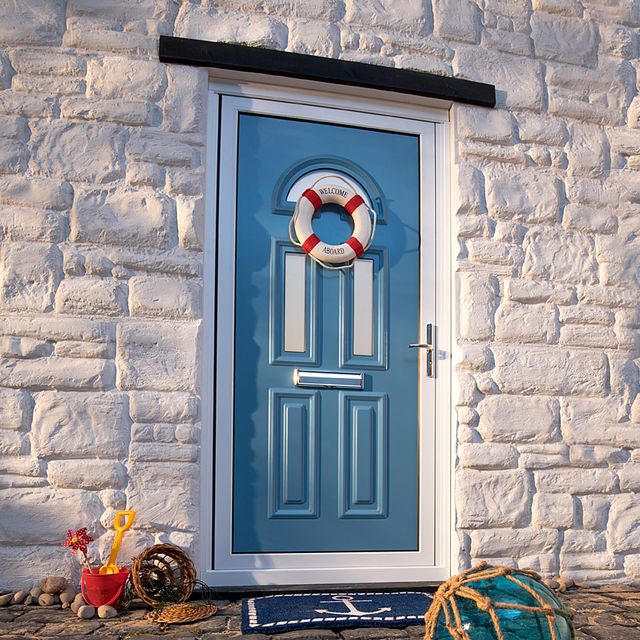 blue composite door