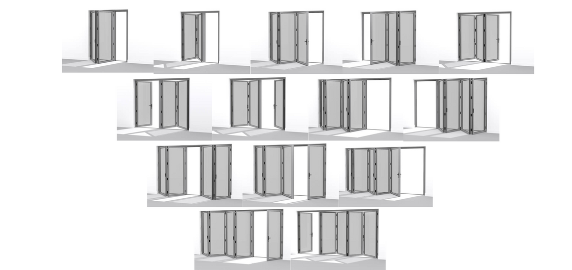 bi folding door configuration